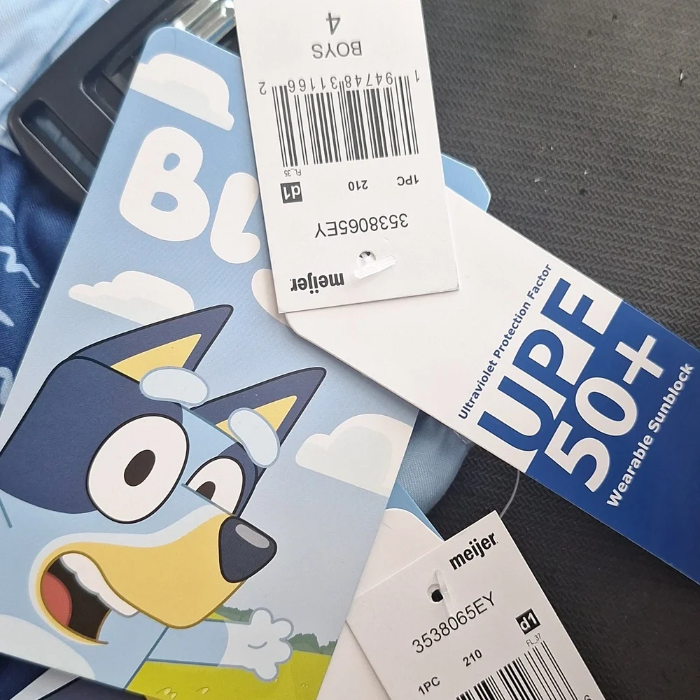 Kids Bluey Cartoon Swim Trunks Shorts Summer - Picture 6 of 6